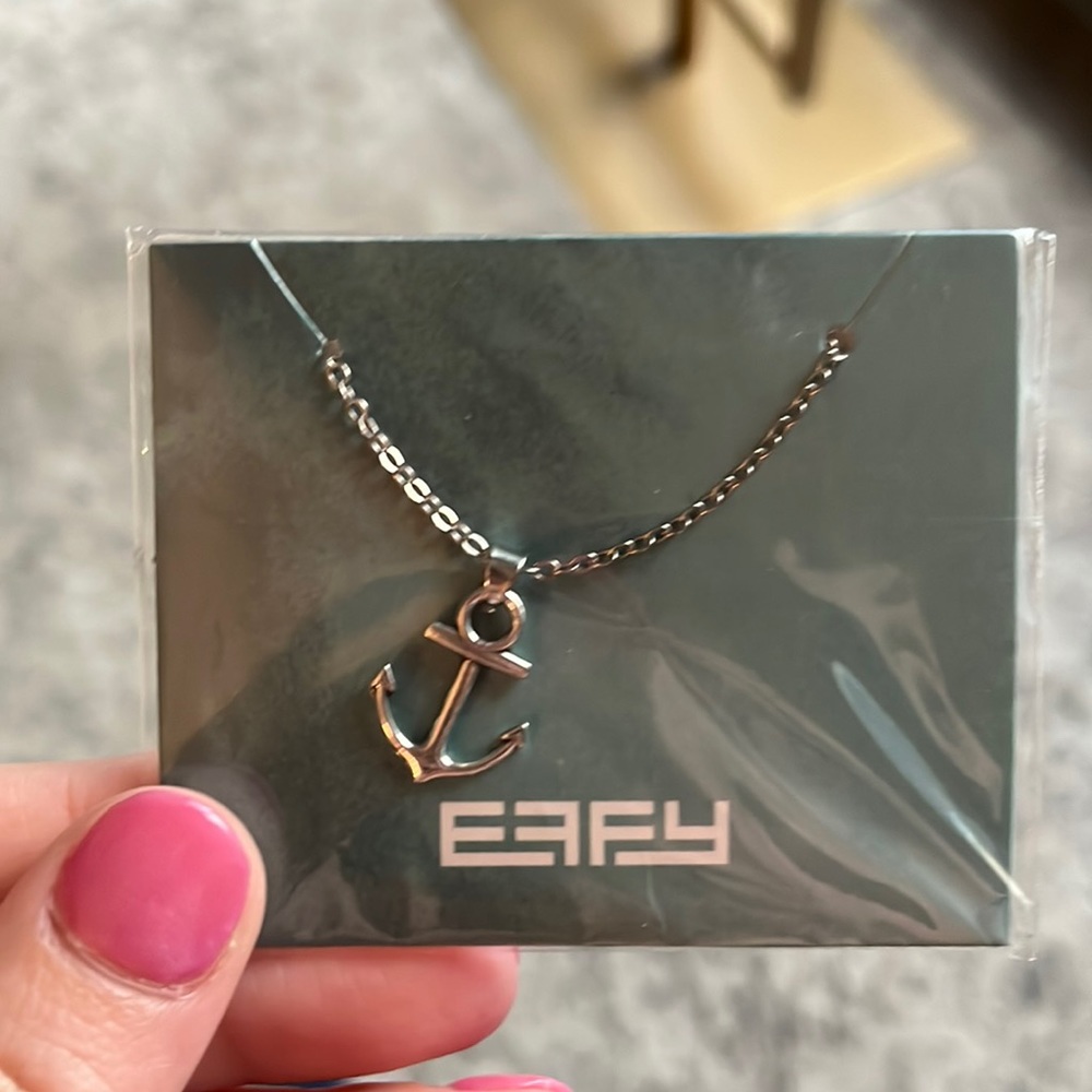 Sterling silver anchor necklace